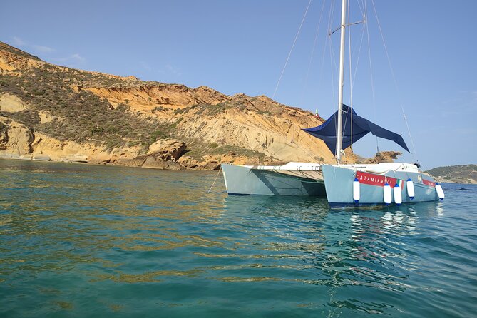 4 Hours Catamaran Tour to the Scala dei Turchi - Capo Rossello lighthouse and the Madonnina statue in the rock
