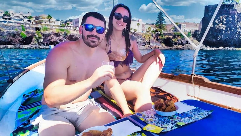 Aci Trezza: Cyclops Coast Boat Tour with Food and Swimming - On-board Sicilian lunch and wine: hot food, organic wine, and tastings