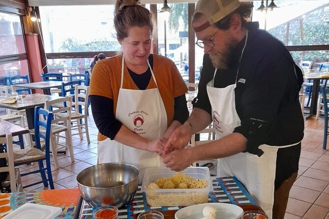 Arancino Making - 2 Hours to Learn how made Real Sicilian Arancino! - Outdoors During the Class: Wasps and Summer Reality