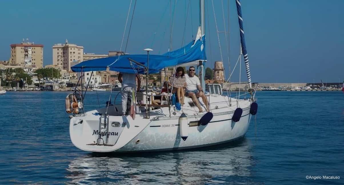 Boat trip Palermo - Mondello Bay swim and snorkel stop: the main water moment