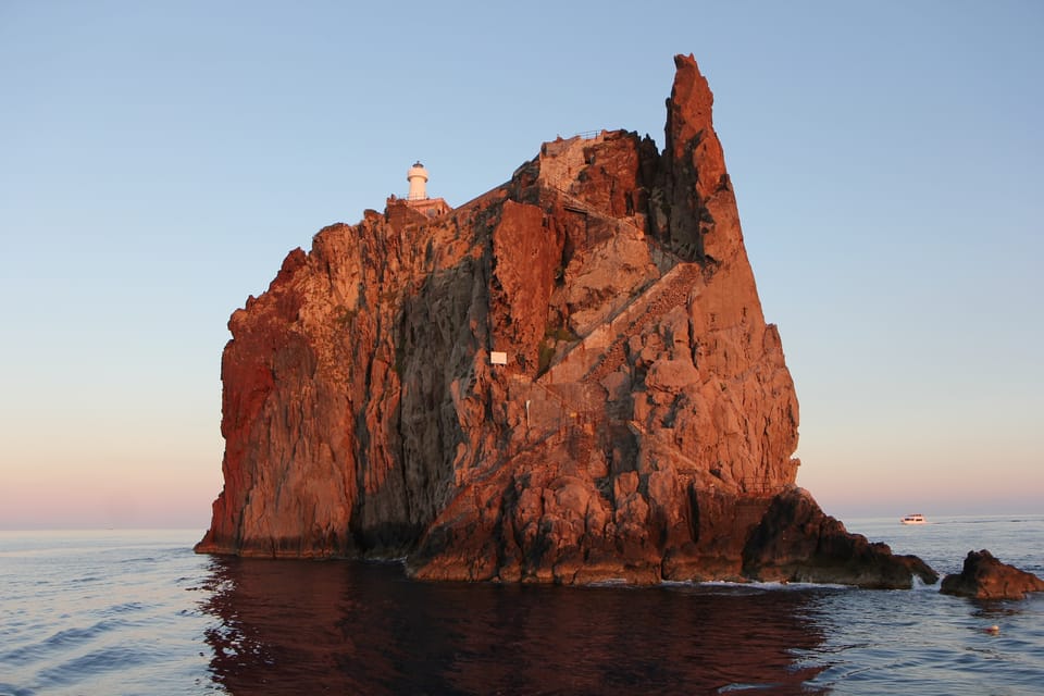 Capo D'Orlando: Salina, Panarea, Stromboli Tour with Boat - Stromboli at golden hour and night: Sciara del Fuoco from the sea