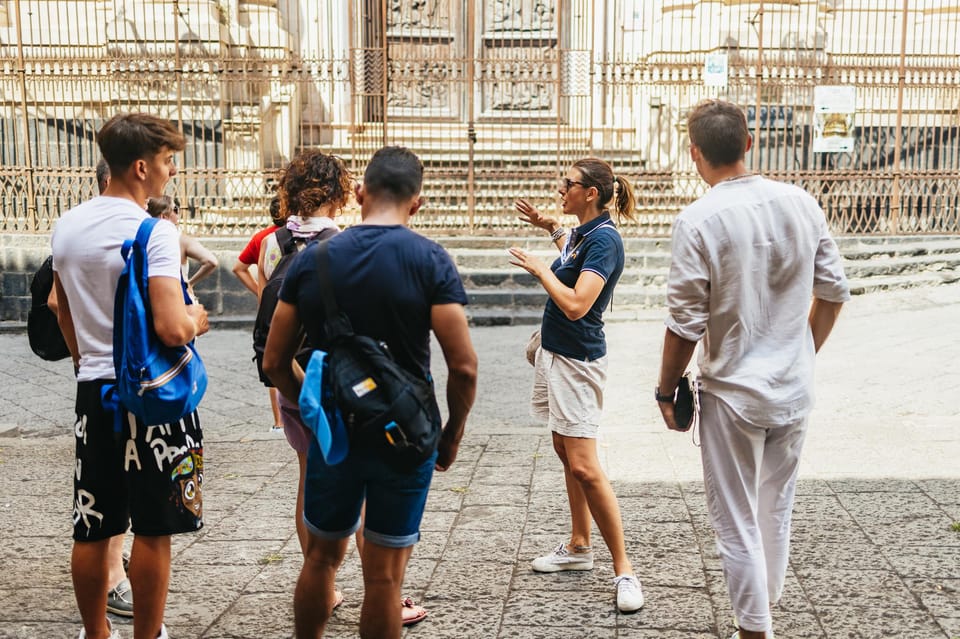 Catania: Guided Street Food Walking Tour - Villa Bellini, the amphitheater, and the dessert finish