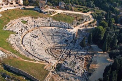 Excursion HALF DAY- Syracuse Greek Theatre and the island of Ortigia. - Ortigia on foot: Apollo, the Cathedral, and Fonte Aretusa