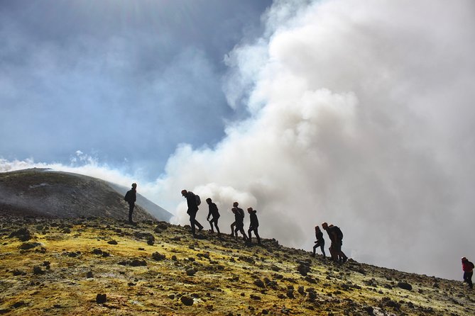 Excursion to the top of Etna |For good walkers (transport services not included) - Safety gear and guide monitoring: helmets, poles, and decision-making