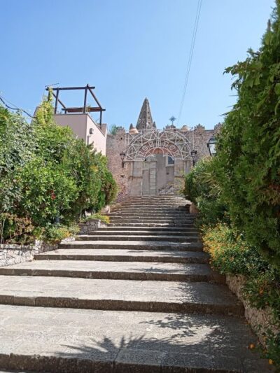 From Catania Private Godfather Tour Forza D'Agro and Savoca - Walking the historic center: castle views and the Holy Trinity