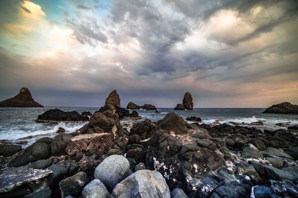 From Catania: Riviera of the Cyclops Tour in a Vintage Car - Lava blocks, sea views, and the final coast-credit photo stop