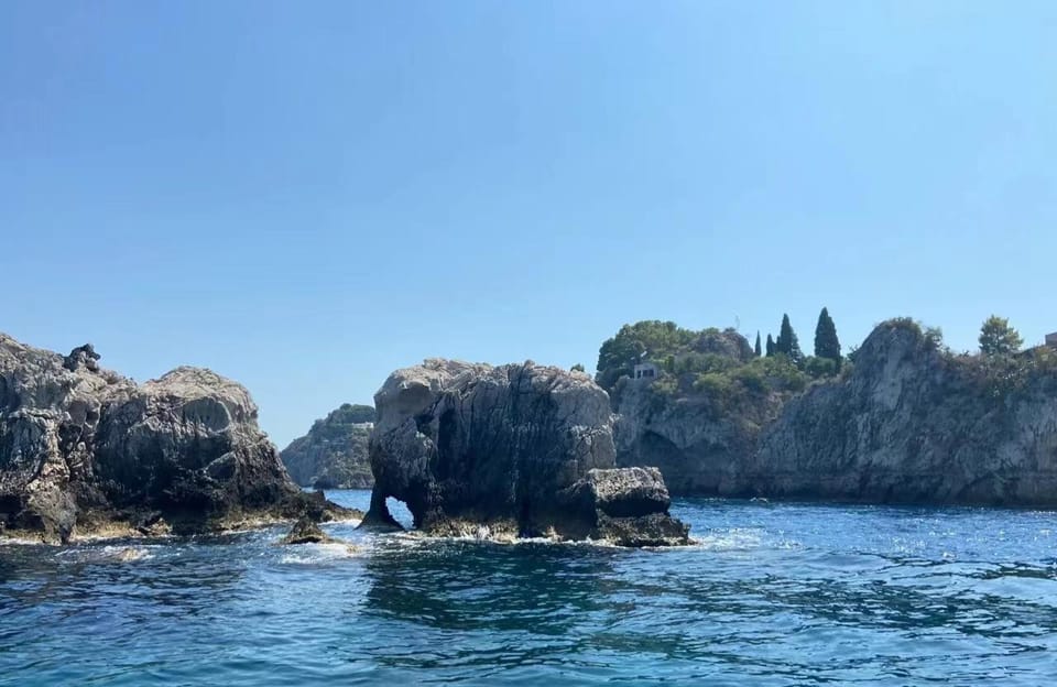 Giardini Naxos: Isola Bella and Grottos Cruise with Aperitif - Lovers’ Grotto (Day Grotto): the moment the coast turns dramatic