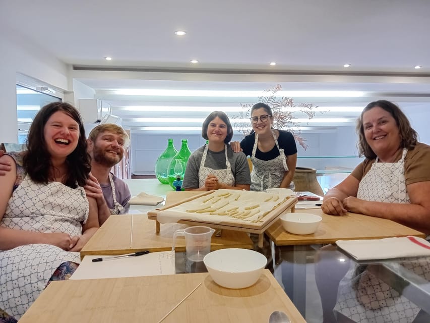 Giardini Naxos, Taormina: Food Class & Sicilian Tasting - The pasta lesson: making macaroni with flour, patience, and the ferretto