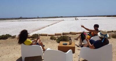 Marsala Wellness on the Isola Lunga Salt Pans with Aperitif - First stop: arriving at the SEI saltworks and getting your boat ticket
