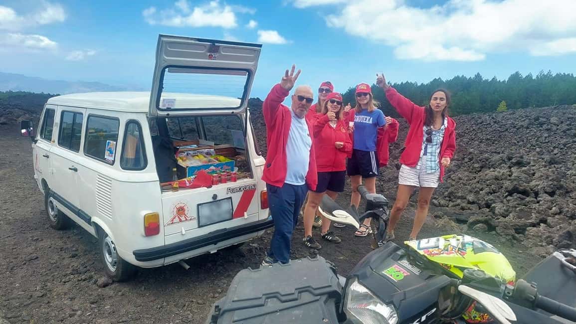 Mount Etna: trek with vintage car, tasting sicilian produtcs - Riding up Etna in a vintage car (or a Fiat Panda Cross 4X4)