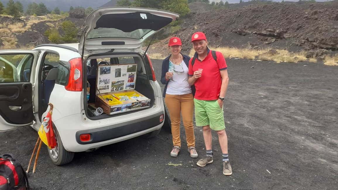 Mount Etna: trek with vintage car, tasting sicilian produtcs - Monti Sartorius birch forest trek to the lateral craters
