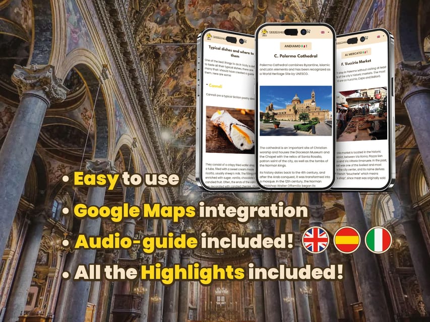 Palermo: Digital guide made with a Local for your tour - How the route works: start anytime, follow Google Maps, and choose your detours