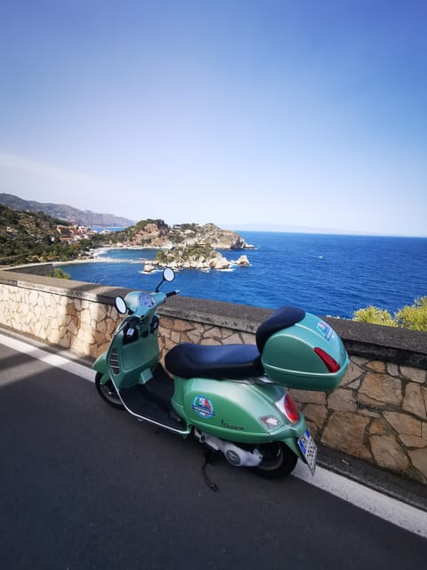 Panoramic Vespa tour of Taormina, Castelmola and White Lotus series locations - Where You Start: Via Vulcano in Giardini Naxos