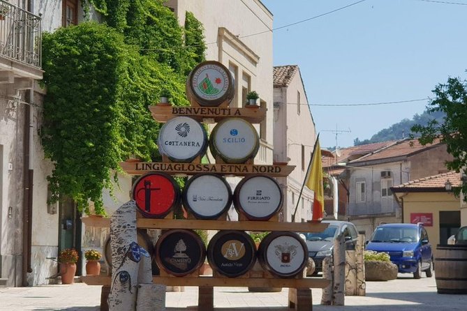 Private tour of Etna and Winery Visit with Food and Wine Tasting from Taormina - The Drive Through Etna Villages: Fruit Groves and Lava Stone