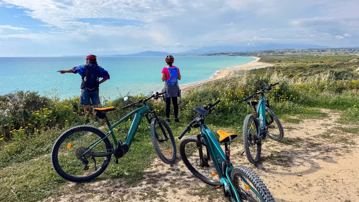 Scala Dei Turchi: E-BIKE TOUR Hidden Beaches, Sea, Relaxation [+SNORKELING ] - Your 3.5-hour timeline, without the guesswork