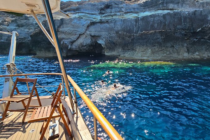 SciatumiaDay boat tour to Lampedusa with typical lunch - Cala Pulcino swim and snorkel time: short enough to stay eager