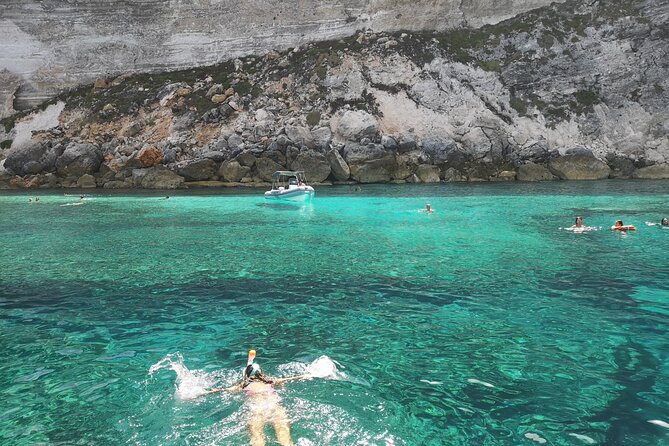 SciatumiaDay boat tour to Lampedusa with typical lunch - The north-coast payoff: Sacramento stack, Muro Vecchio, and Punta dell’Acqua