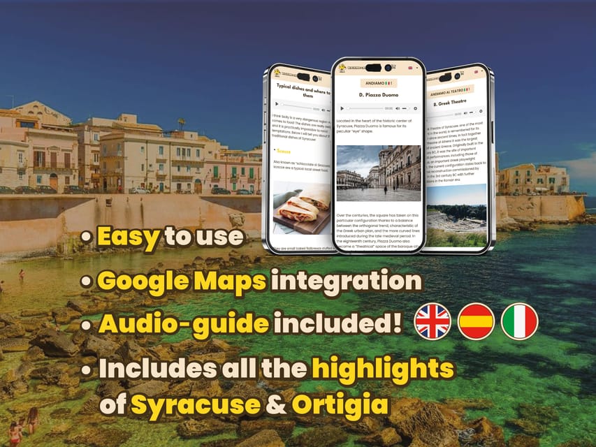 Siracusa: Digital guide made with a Local for your tour ! - Walking pace: 3 km, streets first, monuments second