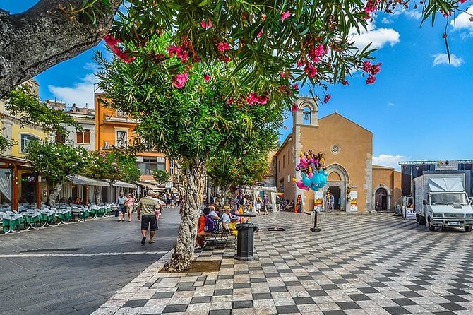 Taormina and Castelmola Tour From Messina Port in Sicily, Italy. - Castelmola: medieval streets with Mount Etna in view