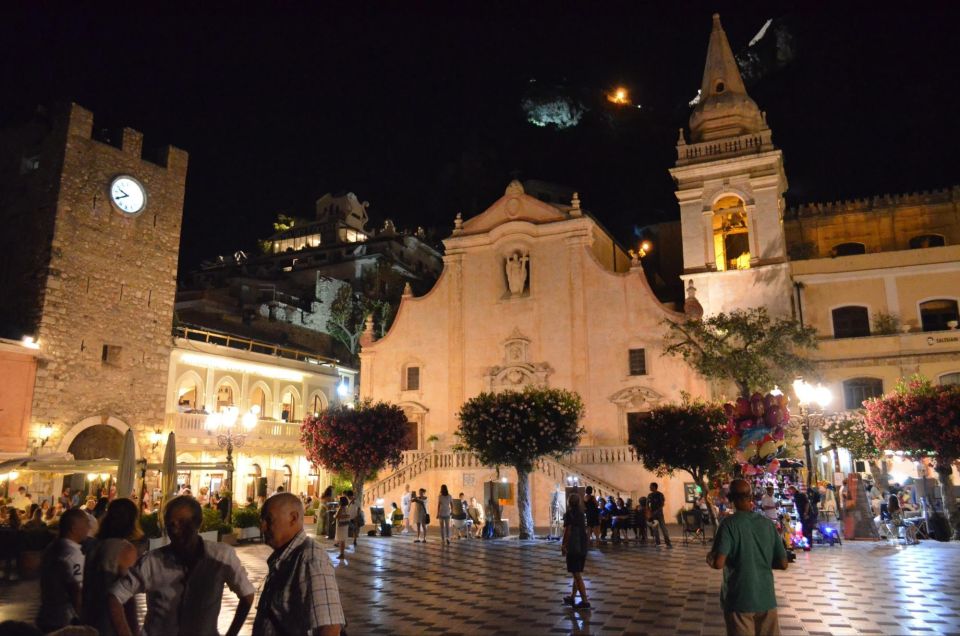 Taormina: Sunset Walking Tour & Aperitif on Rooftop Terrace - Palazzo Corvaja, the Odeon, and Taormina’s Roman Footprints